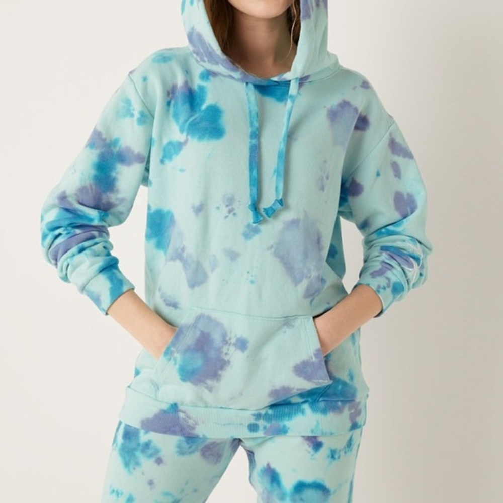 VS PINK Fleece Pullover Hoodie Kangaroo Pockets Campus Oversized Campus NWT